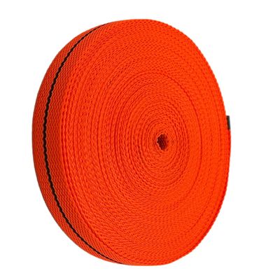 Cajun Tie Downs - 1" Heavy Duty Webbing Strap - 25 Yards (Orange/Black)