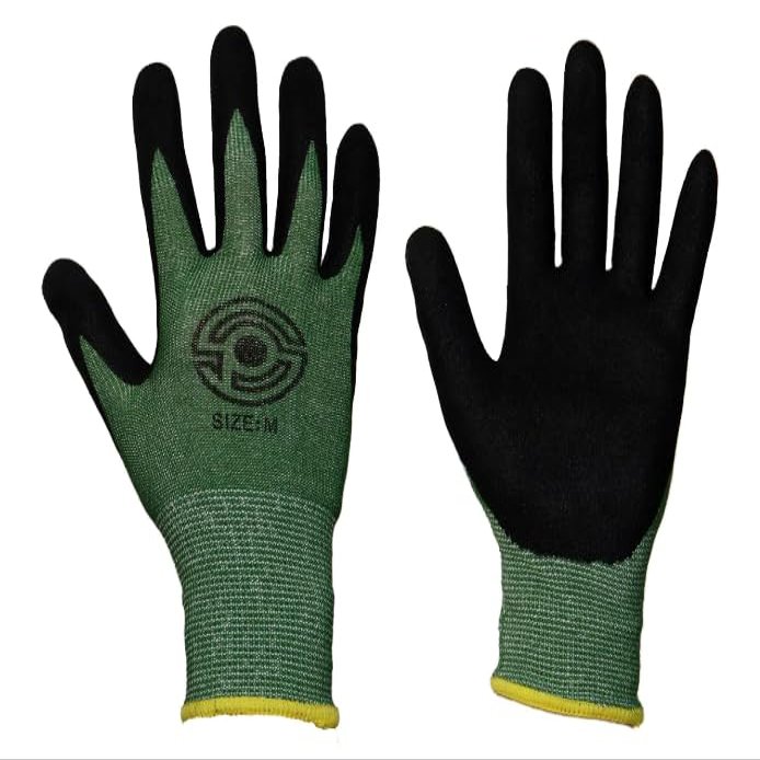 SpearPro Dyneema Gloves - Reef - Spearfishing and Diving Abrasion Resistant Dive Gloves (Green, Large)