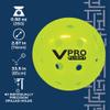 Vulcan | VPRO Flight Outdoor Pickleball | Official Ball of The PPA Tour & MLP | Hi-Vis Yellow | 3 Pack view 3