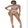 Forplay Women's Feeling Butterflies Mesh Halterneck Bra Lingerie Set, Lavender, L view 3