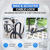 DocksLocks Security Cable Lock Set, Resettable Combination Lock, Mounting Bracket, Portable and Compact for Bikes, Scooters and More, 4ft view 2