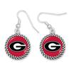 Georgia Bulldogs Olivia Earrings Silver Jewelry Gift UGA view 1