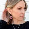 Georgia Bulldogs Olivia Earrings Silver Jewelry Gift UGA view 2