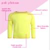 Pink Platinum Girls Rash Guard - UPF 50+ Long Sleeve Swim Top Quick Dry Sun Protection Rashguard Swimsuit for Girls (4-16), Size 14-16, Yellow view 2