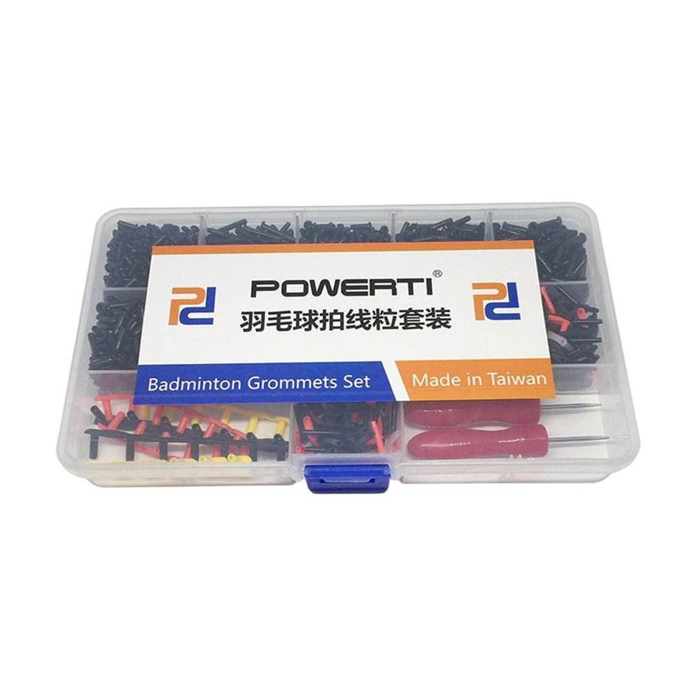 Badminton Racket Grommet Set with Enhanced Stringing Tools, Black