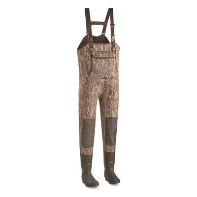 Guide Gear 3.5mm Mens Insulated Hunting Chest Waders with Boots, Camo Neoprene with 600-Gram Insulation