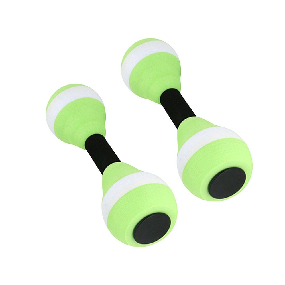 Water for Pool Exercise Water Dumbbells Water Aerobics Pool Barbells, Green and White