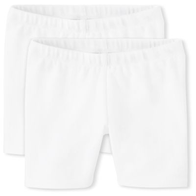 Gymboree,Girls,and Toddler Bike Shorts,White 2-Pack,6