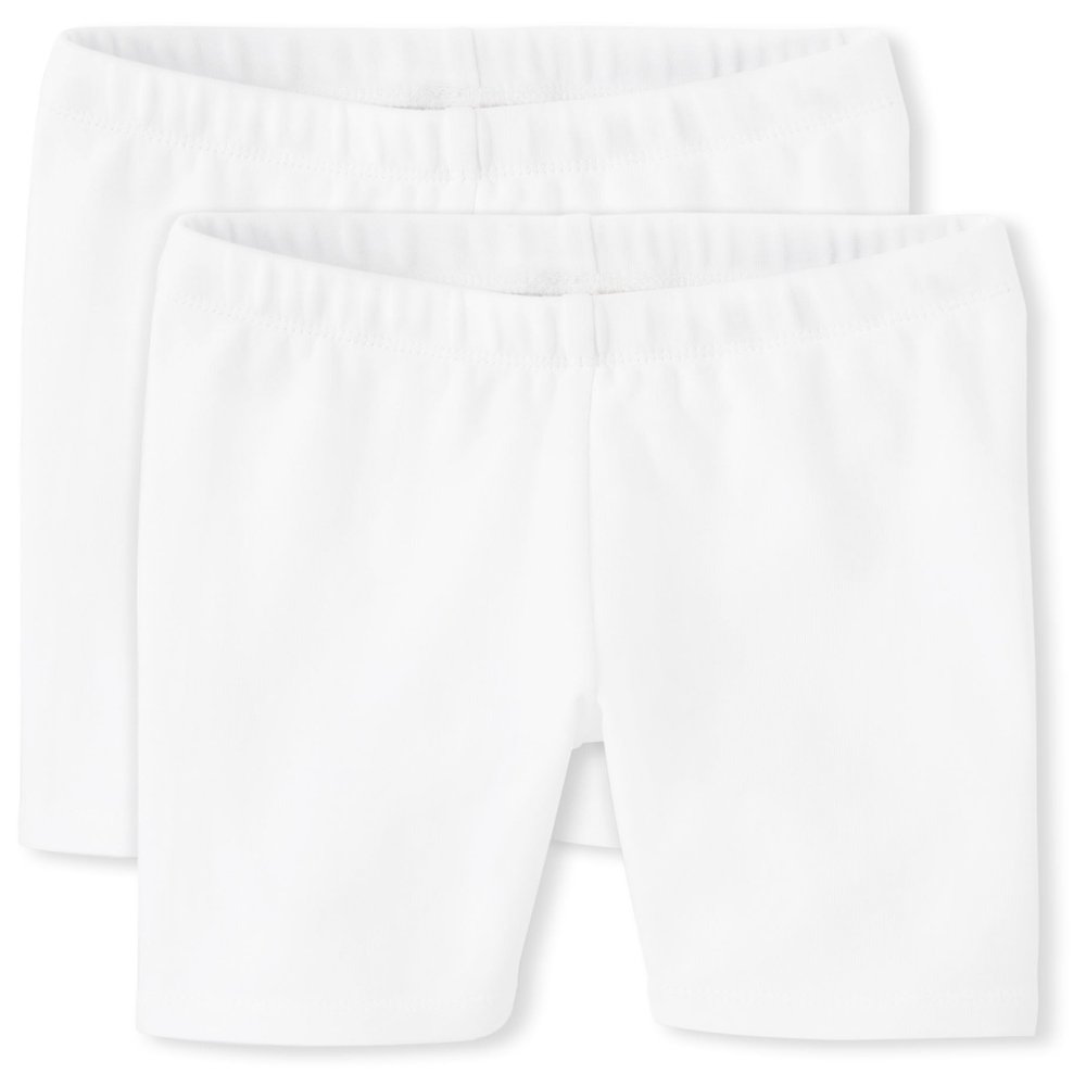 Gymboree,Girls,and Toddler Bike Shorts,White 2-Pack,6