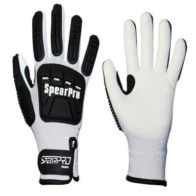 SpearPro Dyneema Lobster Gloves (White, Medium)