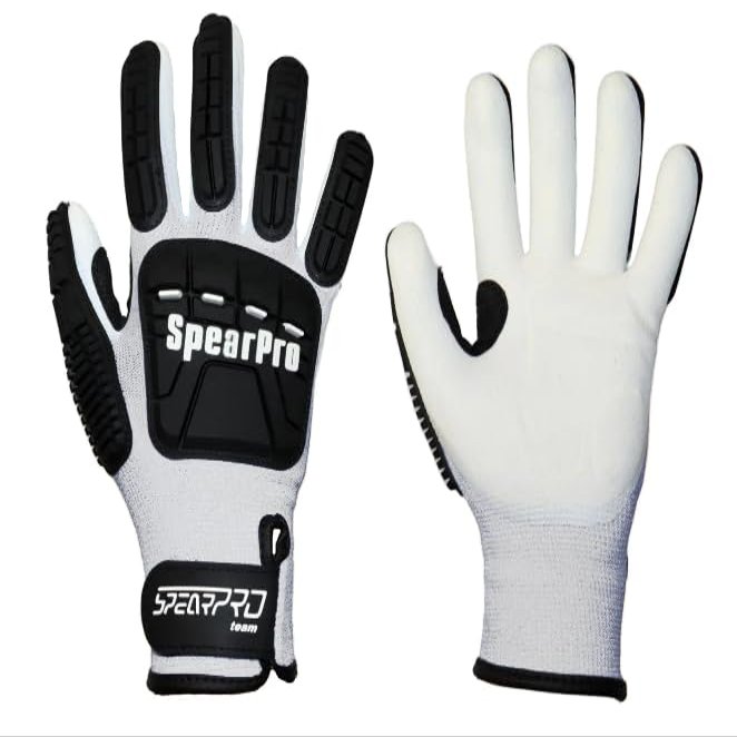 SpearPro Dyneema Lobster Gloves (White, Medium)