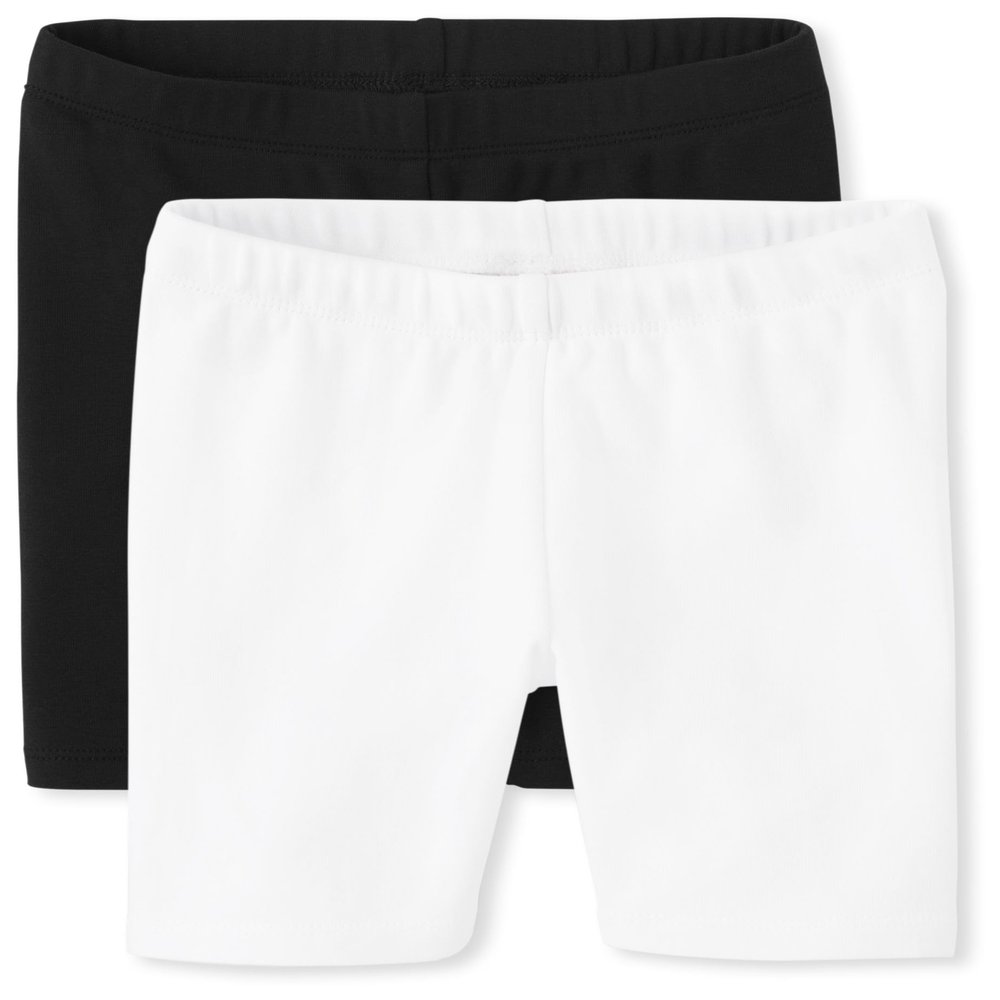 Gymboree,Girls,and Toddler Bike Shorts,Black/White 2-Pack,2 Years