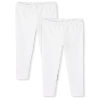 Gymboree,Girls,and Toddler Leggings,White 2-Pack,4 Years