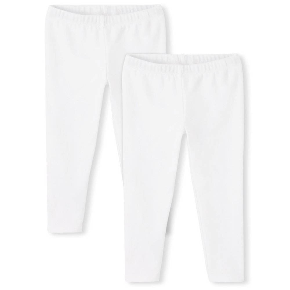 Gymboree,Girls,and Toddler Leggings,White 2-Pack,4 Years