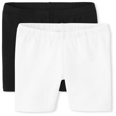 Gymboree,Girls,and Toddler Bike Shorts,Black/White 2-Pack,8