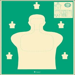 24 Pk, New Standard Size Georgia Public Safety Training Center Target 27" X 38" Green