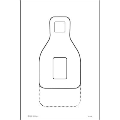 24 Pk, Paper FBI Modified Qit Qualification Center Mass Target Gray Size: 23" X 35"