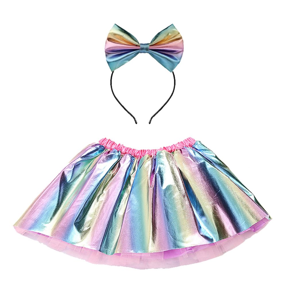 Tutu for Girls Layered Toddlers Tulle Tutu Skirt for Girls with Headband for Baby Girl Summer Clothes (Blue, 2-4 Years)