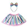 Tutu for Girls Layered Toddlers Tulle Tutu Skirt for Girls with Headband for Baby Girl Summer Clothes (Blue, 2-4 Years) view 1