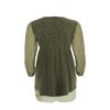 Women's V Neck Long Sleeve A-Line Midi Length Wedding Guest Dress Loose Summer Casual Flowy Swing Party Mesh Dresses Army Green view 4