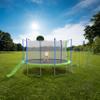 Acosure 12FT Trampoline with Slide and Swings, Recreational Bounce Bed Basketball Hoop & Ladder,Outdoor Backyard Trampoline W/Net for Kids Adults,ASTM Approved,Easy to Install,Green view 1