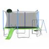 Acosure 12FT Trampoline with Slide and Swings, Recreational Bounce Bed Basketball Hoop & Ladder,Outdoor Backyard Trampoline W/Net for Kids Adults,ASTM Approved,Easy to Install,Green view 4