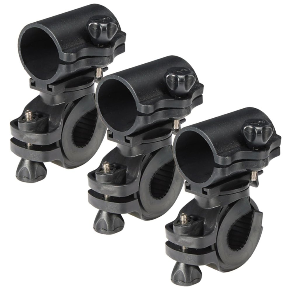 Anneome 3pcs Bike Flashlight Holder Handlebar Mount for Convenient Lighting Easy Installation Torch Stand Clip for Cycling Accessories