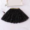 Baby Girl's Tutu Skirt Layered Tulle Princess Ballet Dress Baby Girl Fluffy Tulle Skirts Solid Color (Black, 4-5 Years) view 2