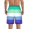 TEEMAD Mlm Pride Flag Gay Man Pride Boardshorts Summer Beach Workout Shorts Drawstring Swim Pants Quick Dry Swim Shorts for Mens White, Large view 3