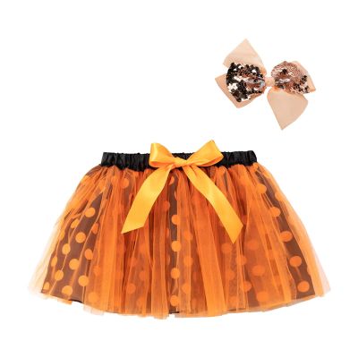 Baby Girls Tulle Tutu Skirt for Toddler Girl Baby Girls Soft Tutu Skirt,1/2st Birthday Party Tutu (Orange, 2-4 Years)