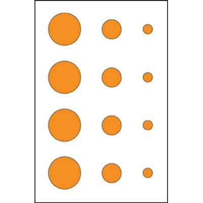 24 Pk, Sarasota Co. (Fl) Sheriff's Office Circle Training Target Features Pattern of 5", 3", & 1. 5" Training Circles Size: 23" X 35" Black and Orange