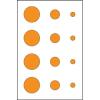 24 Pk, Sarasota Co. (Fl) Sheriff's Office Circle Training Target Features Pattern of 5", 3", & 1. 5" Training Circles Size: 23" X 35" Black and Orange view 1