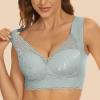Sales Today Clearance Prime only Plus Size Bras for Women Bra for Women No Wire Buckle High Support Daily Bras Full Coverage Comfortable Convenient Lace Everyday Bra Gray L view 2