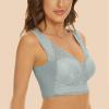Sales Today Clearance Prime only Plus Size Bras for Women Bra for Women No Wire Buckle High Support Daily Bras Full Coverage Comfortable Convenient Lace Everyday Bra Gray L view 4