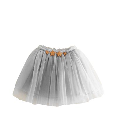 AIMAOMI Toddler Baby Girls Mesh Lace Tutu Skirt Summer Princess Princess Dresses Kids Birthday Party Skirts (Grey, 6-7 Years)