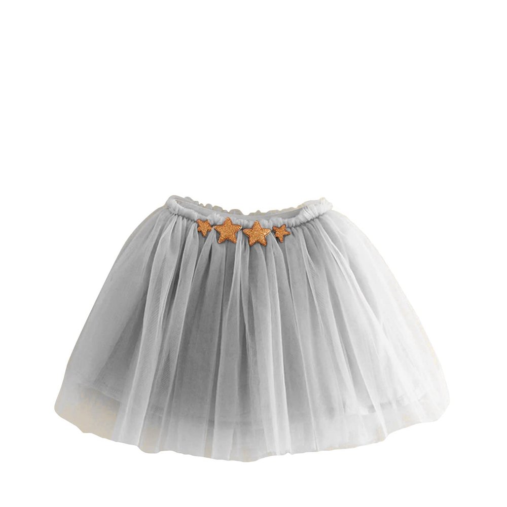 AIMAOMI Toddler Baby Girls Mesh Lace Tutu Skirt Summer Princess Princess Dresses Kids Birthday Party Skirts (Grey, 6-7 Years)