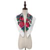 Headscarf For Women National Printed Small Scarf Shawl Luxury Female Floral Bandana Ladies Kerchief Wraps Square (Color : TJ01 Burgundy) view 3