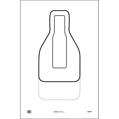 100 Pk, Paper FBI Modified Qit Qualification Center Mass Target Gray. Size: 23" X 35"