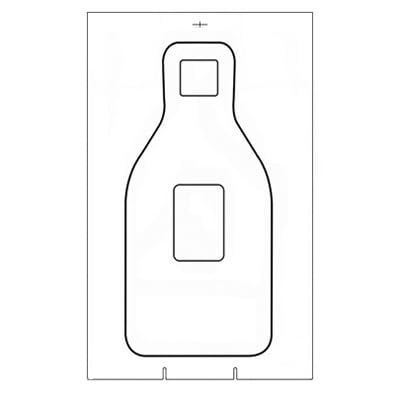 12 Pk, FBI Qit-03 Cardboard Center Mass Target Slots Cut in Bottom & Hole at Top for Target Systems Black On White 19" X 31"