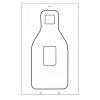 12 Pk, FBI Qit-03 Cardboard Center Mass Target Slots Cut in Bottom & Hole at Top for Target Systems Black On White 19" X 31"