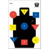 100 Pk, Rockwell Tactical Training Target #1 Black, Red Yellow & Blue Size: 24" X 36" view 1