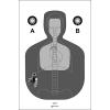 100 Pk, San Antonio (Tx) Pd Tq19 Qualification Target Shaded Anatomy Lines Cannot Be Seen at 7 Yards/More Size: 23" X 35" Black & Gray view 1
