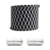 NineFit Basics Color Block Elastic Laces Without Ties Shoelaces For Sneakers No Tie Shoe Laces Kids Adult Flat Shoe Lace Shoestring (Color : Black White point) view 1