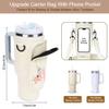Initial Water Bottle Holder with Strap for Stanley Cup Accessories 40 oz Tumbler/Simple Modern Tumbler Bag, Water Bottle Carrier Bag with Strap,Personalized Valentine's Day Gift for Women,Her & Girls view 4