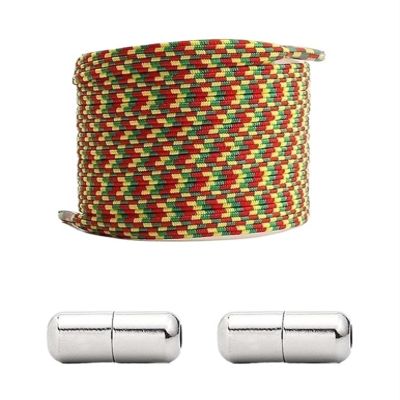 Color Block Elastic Laces Without Ties Shoelaces For Sneakers No Tie Shoe Laces Kids Adult Flat Shoe Lace Shoestring (Color : Red Yellow Green)