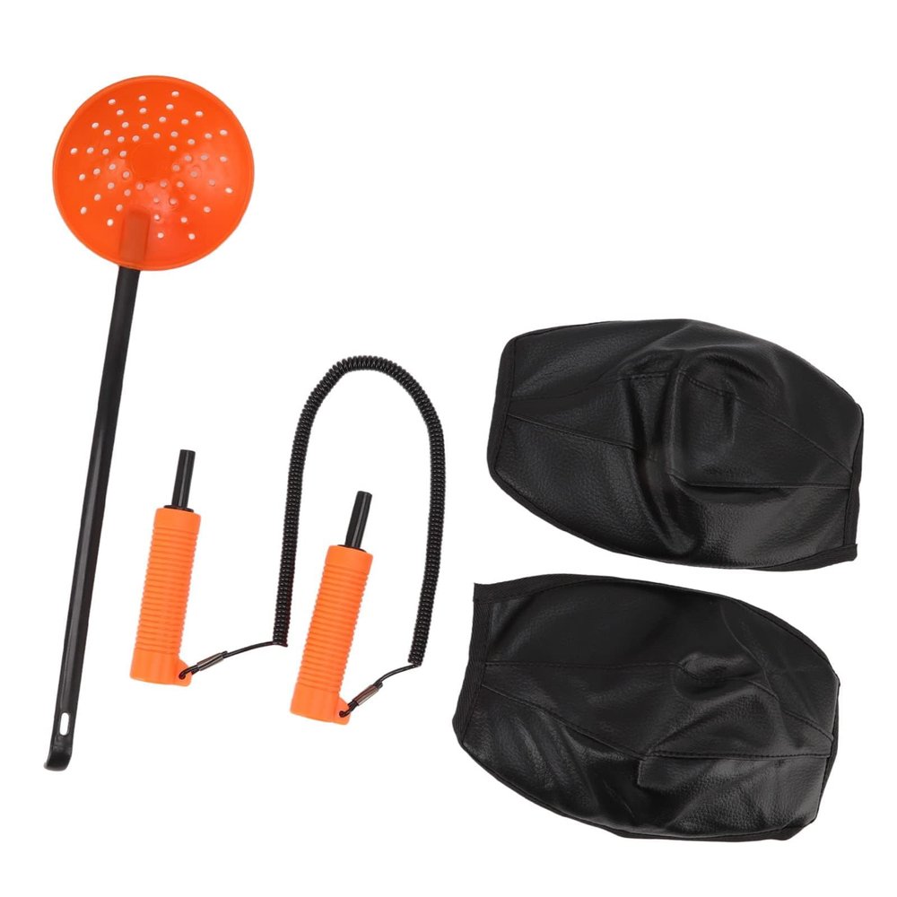 XHTLLO Retractable Ice Awls, Portable Retractable Ice Awls with Ergonomic Handle, Sturdy Ice Fishing Picks with Knee Pads, Ice Fishing Accessories