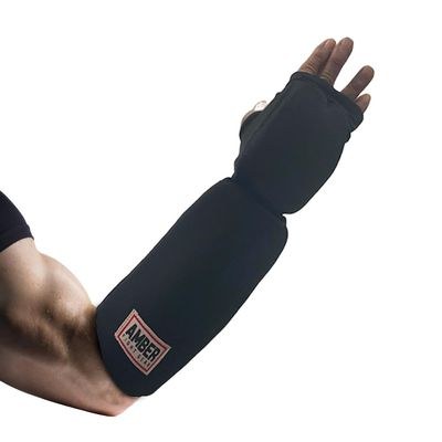 Ultimate Fist & Forearm Protector Premium Martial Arts Gloves with Full-Length Nylon Sleeves, Superior Knuckle Defense for Boxing, Kickboxing, MMA, and Fitness Training, Large
