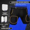 Exxact Sports Rebel 5-Pad Youth Football Girdle with Cup Pocket, Lightweight Padded Compression Shorts with Integrated Hip, Thigh, Tailbone Pads, Boys Girdle Football (Black, YM) view 3