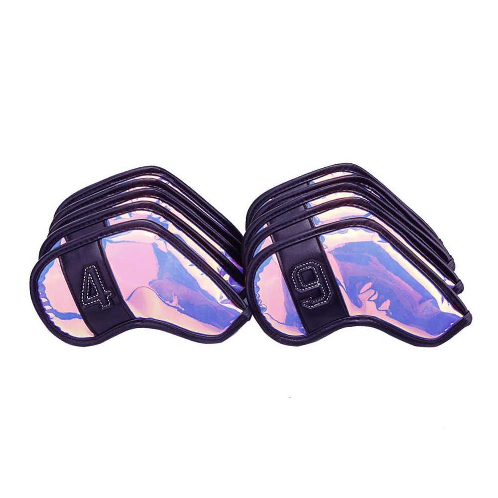 KOMBIUDA 10pcs Professional Golf Club Covers Dust Iron Driver Headcovers Elastic TPU Material Convenient Putter Accessories Protects from Scratches and Damage