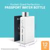 Forest & Twelfth 12 Oz Travel Bottle Flat Water Bottle for On-The-Go Hydration, Hydrate Feel Great! Passport Mini Water Bottle for Gym, Travel, School, Italian Design Portable Water Bottle view 2